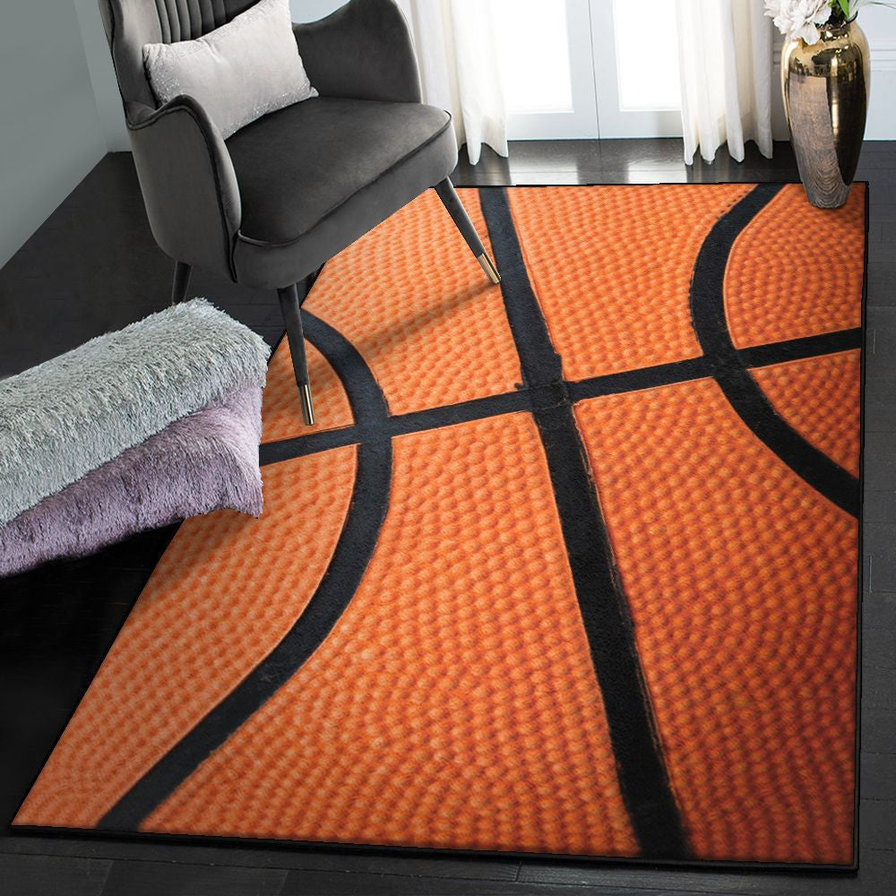 Basketball Non Shedding Basketball Rug Rectangle Rugs Washable Area Rug Non-Slip Carpet For Living Room Bedroom