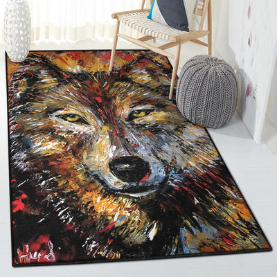 Werewolves Of London Bedroom Rugs Wolf Rug Rectangle Rugs Washable Area Rug Non-Slip Carpet For Living Room Bedroom