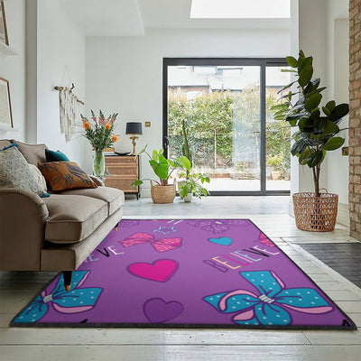 Playroom Rug Jojo Siwa Twin Dream Believe Rug Rectangle Rugs Washable Area Rug Non-Slip Carpet For Living Room Bedroom