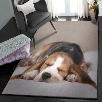 Puppy Carpets Beagle Dog Rug Rectangle Rugs Washable Area Rug Non-Slip Carpet For Living Room Bedroom