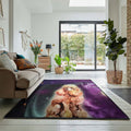 Pudel Carpets Poodle Rug Rectangle Rugs Washable Area Rug Non-Slip Carpet For Living Room Bedroom