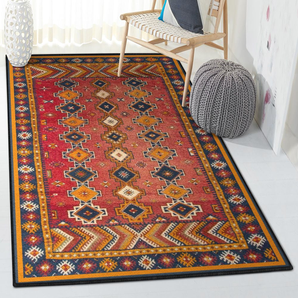 Moroccan Large Antique Moroccan Rug Rectangle Rugs Washable Area Rug Non-Slip Carpet For Living Room Bedroom