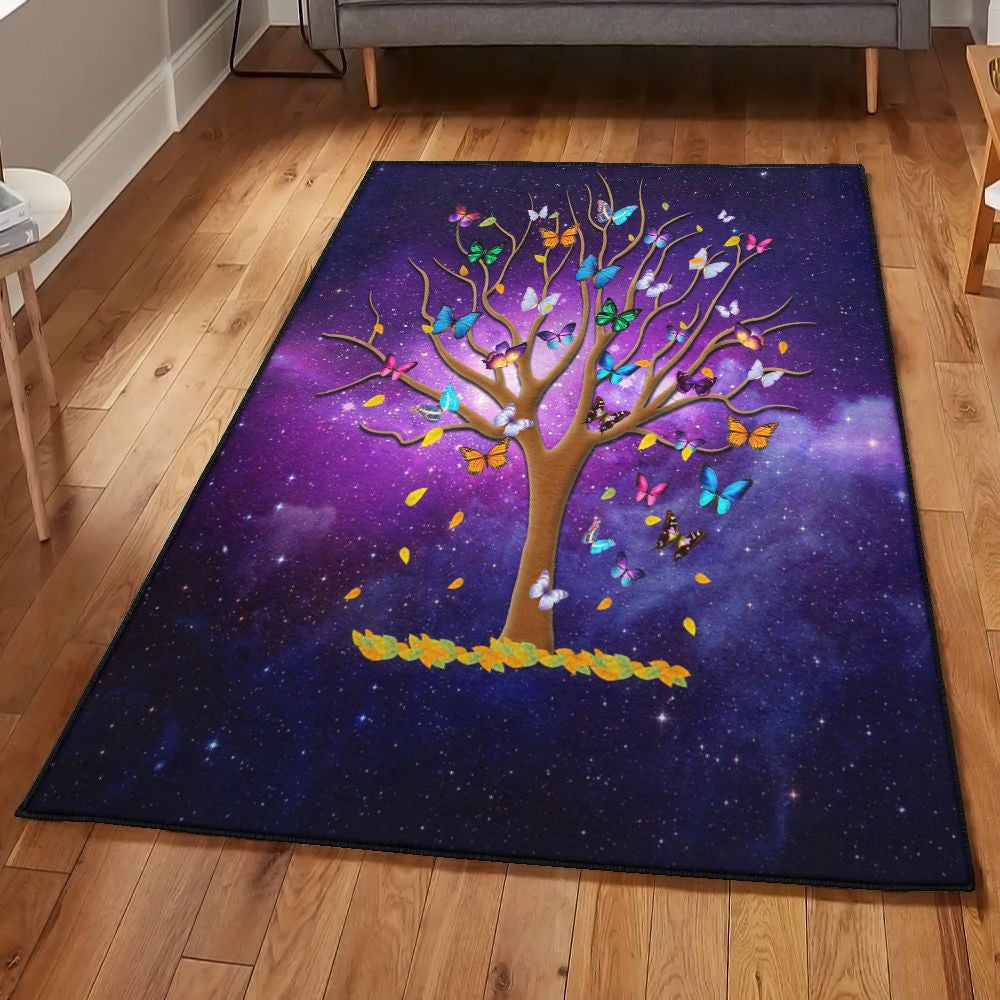 Monarch Cool Rugs Butterfly Rug Rectangle Rugs Washable Area Rug Non-Slip Carpet For Living Room Bedroom
