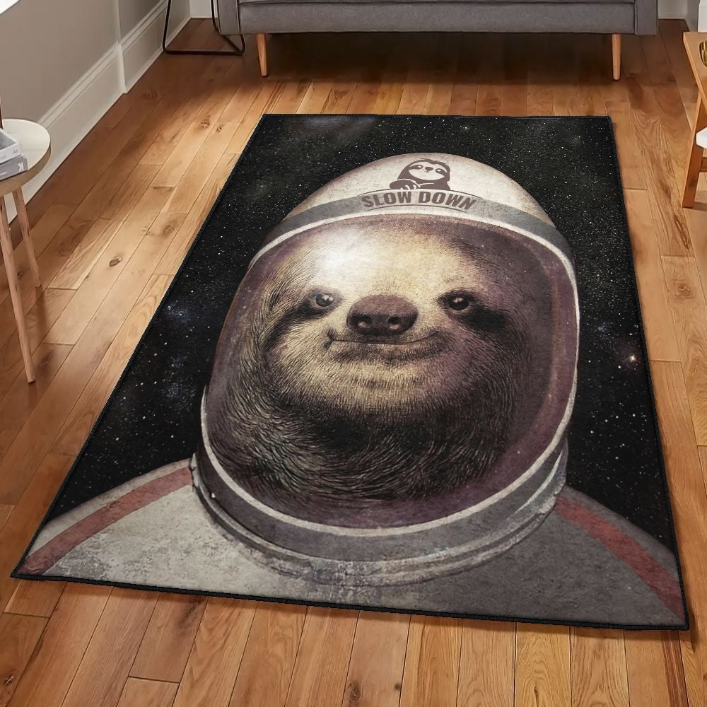 Sloth Washable Sloth Rug Rectangle Rugs Washable Area Rug Non-Slip Carpet For Living Room Bedroom