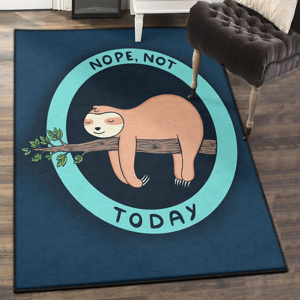 Sloth Washable Sloth Rug Rectangle Rugs Washable Area Rug Non-Slip Carpet For Living Room Bedroom