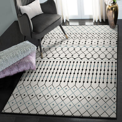 Slate Art Deco Rug Slate Transitional White Floor Rug Rectangle Rugs Washable Area Rug Non-Slip Carpet For Living Room Bedroom