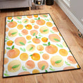 Peach Art Art Deco Rug Peach Rug Rectangle Rugs Washable Area Rug Non-Slip Carpet For Living Room Bedroom