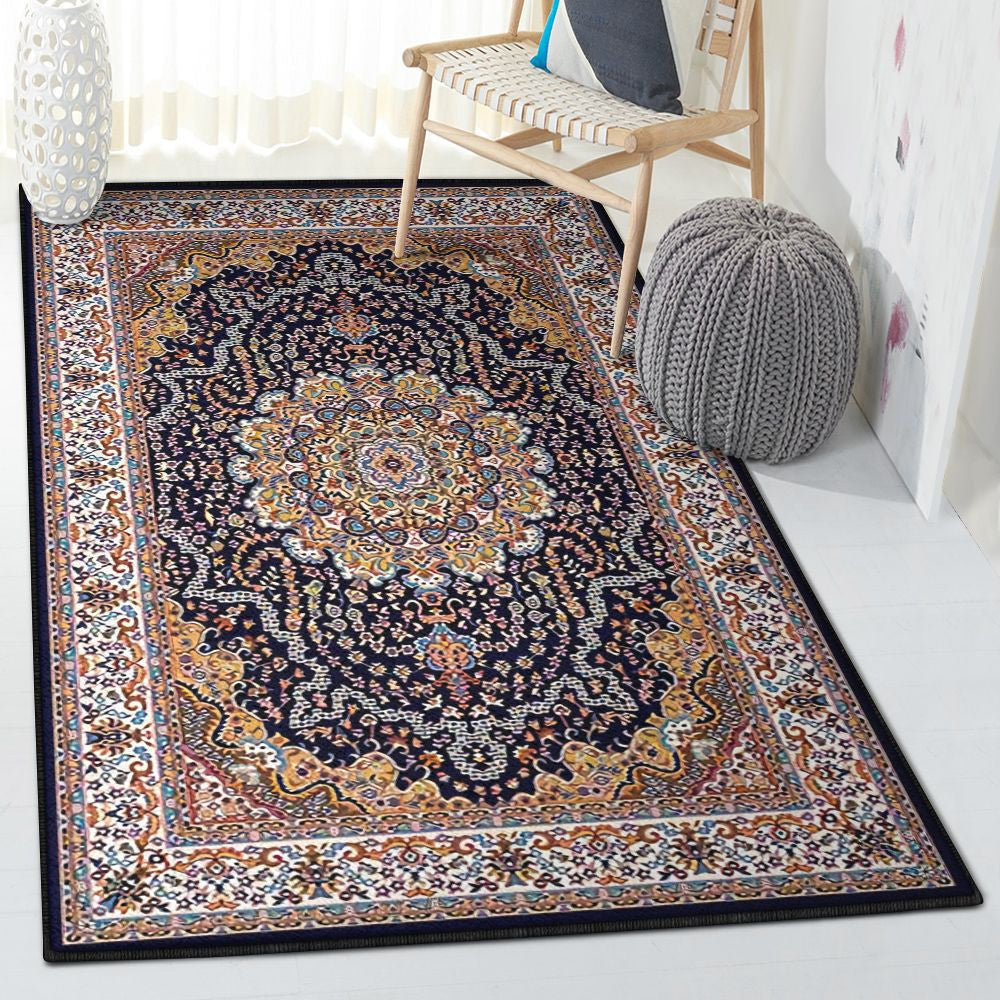 Purple Playroom Rug Iran Persian Purple Rug Rectangle Rugs Washable Area Rug Non-Slip Carpet For Living Room Bedroom