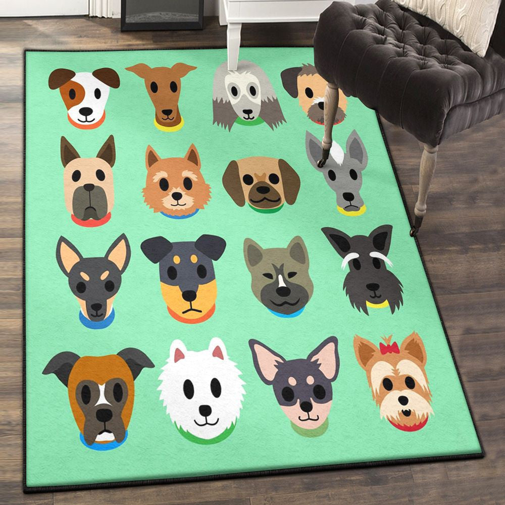 Puppy Washable Dog Rug Rectangle Rugs Washable Area Rug Non-Slip Carpet For Living Room Bedroom