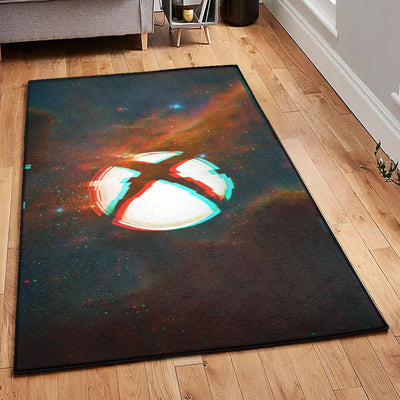 Washable Rugs Xbox Logo Gaming Everything Rug Rectangle Rugs Washable Area Rug Non-Slip Carpet For Living Room Bedroom