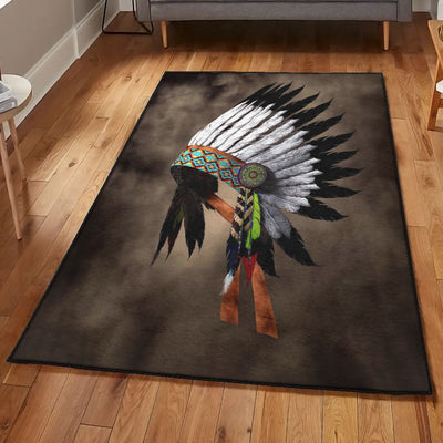 Patriotic Native American Rug Rectangle Rugs Washable Area Rug Non-Slip Carpet For Living Room Bedroom