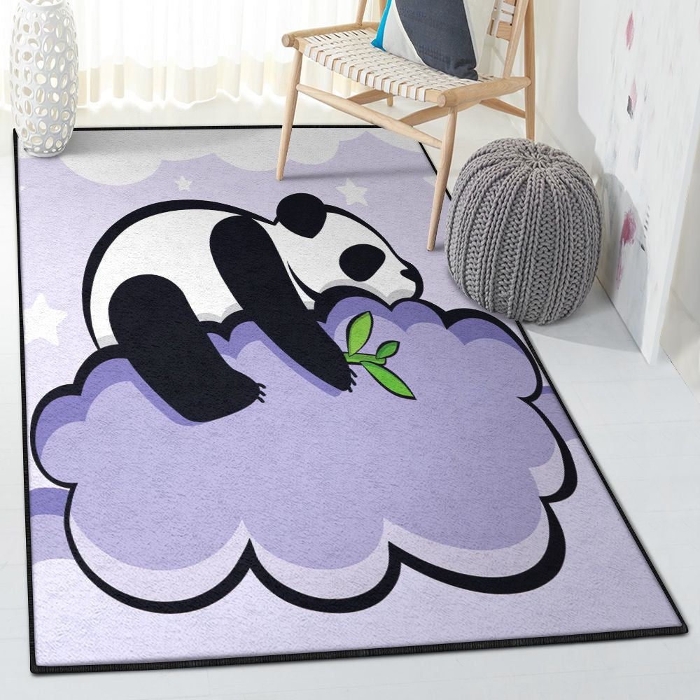 Panda Panda Rug Rectangle Rugs Washable Area Rug Non-Slip Carpet For Living Room Bedroom