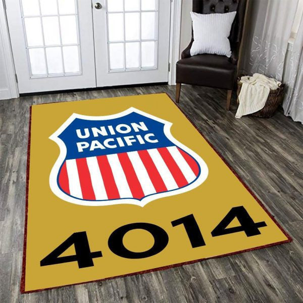 Union Pacific Railway Area Rug Home Decor