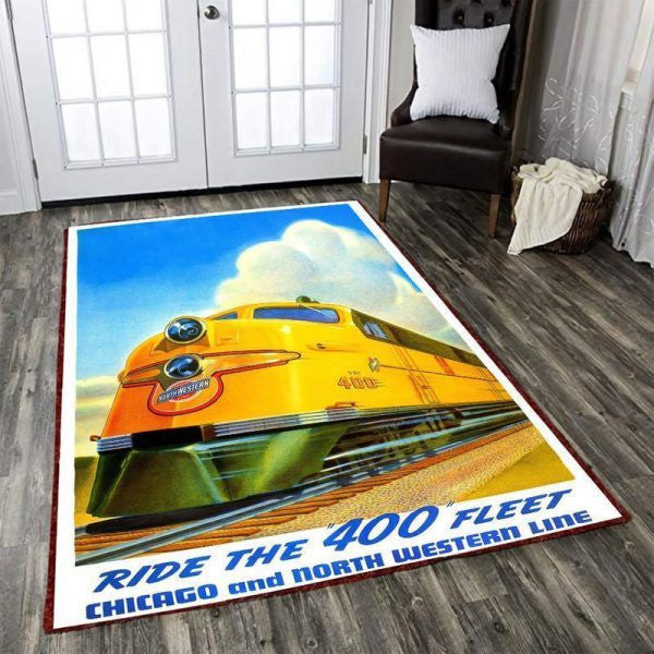 Chicago Rug Ride The 400 Fleet Chicago And North Western Line Area Rug