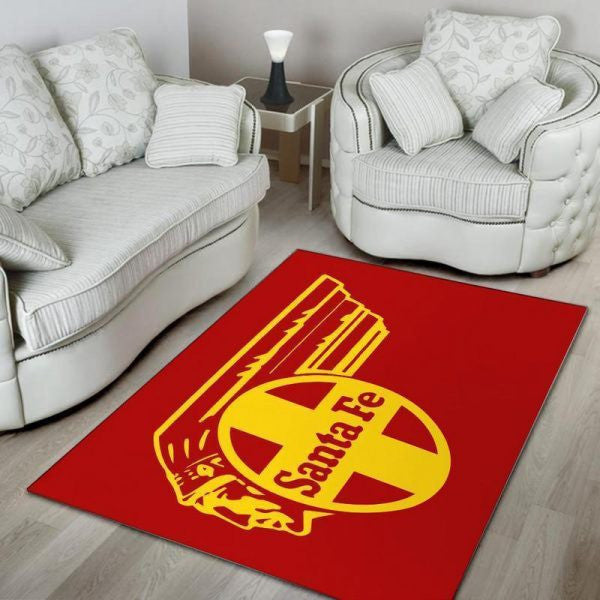 Red Santafe Rug Santa Fe Railroad Area Rug