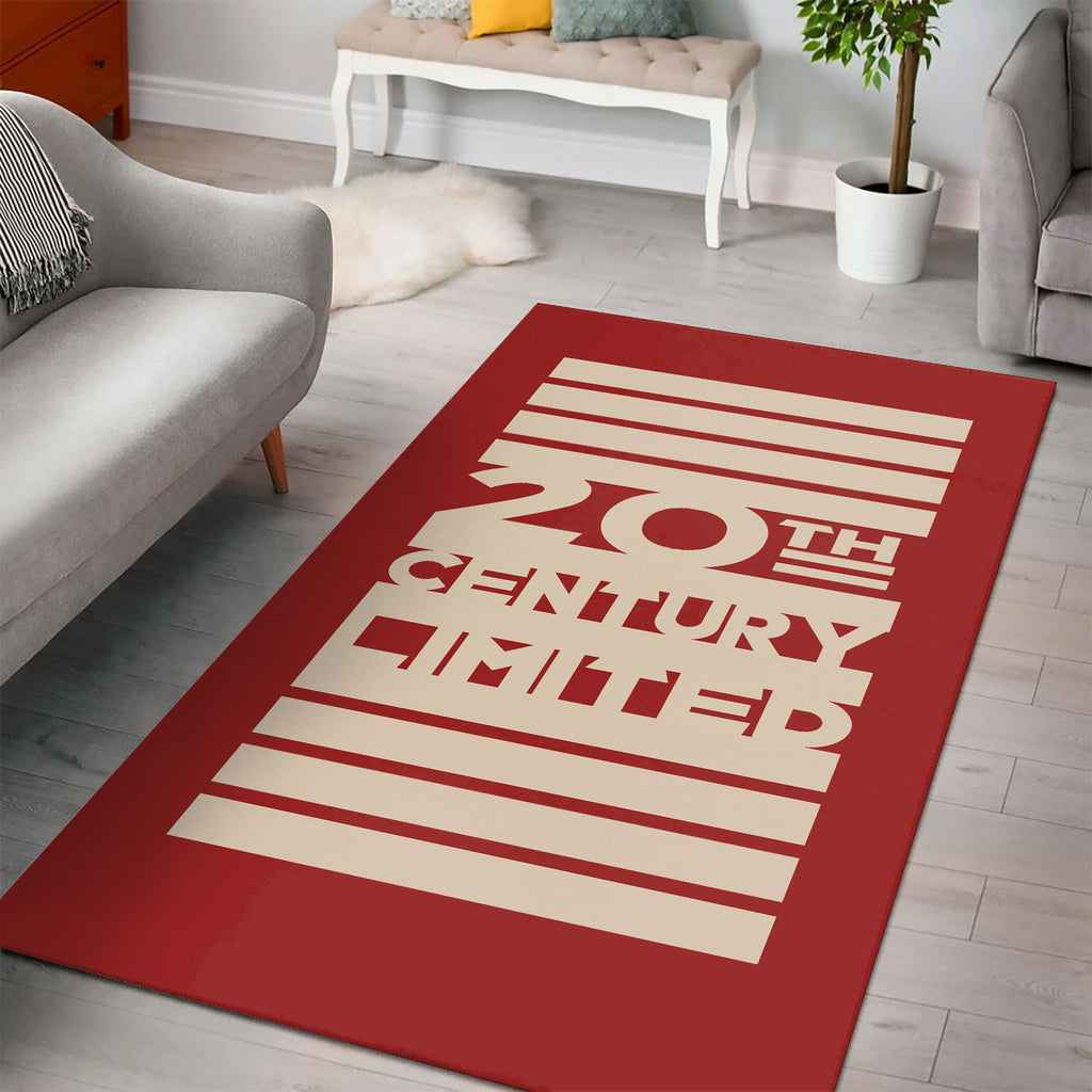 20th Century Limited Red Area Rug All Over Print Gift For Train Lovers