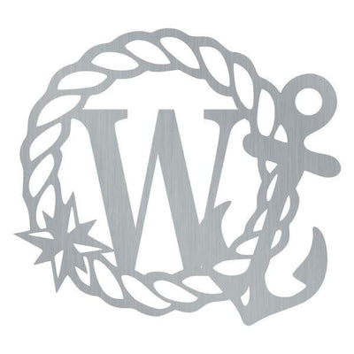 Anchor Monogram Initial Customized Metal Signs Custom Metal Sign Custom Signs Metal Sign