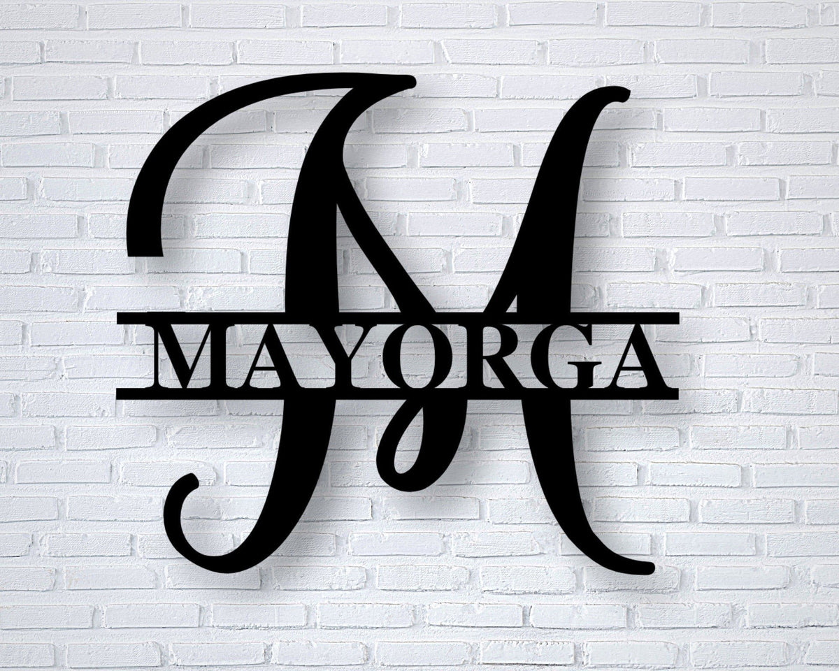 Personalized Signs For Home Last Name Metal Sign Metal Monogram Sign Family Name Sign Welcome Front Porch Sign Gift
