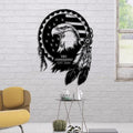 Dreamcatcher With Eagle Customized Family Name Cut Metal Sign