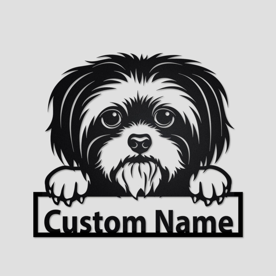 Personalized Custom Shih Tzu Metal Sign for Dog Lover Custom Name