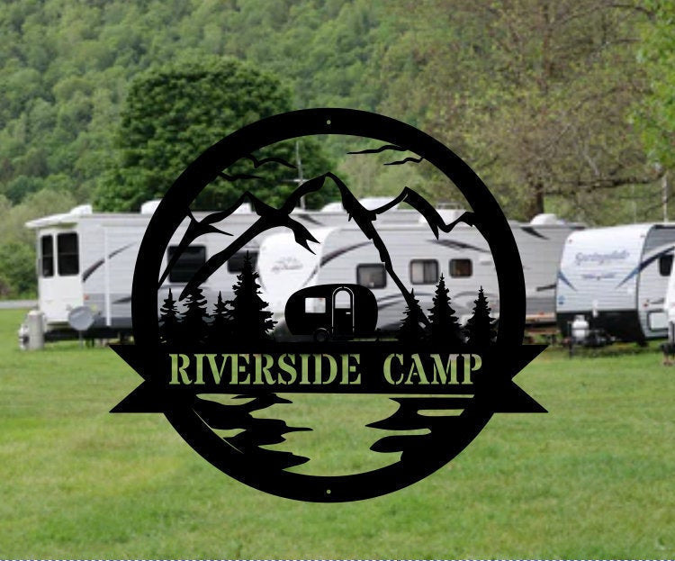Custom Camper Sign Metal Decor Camping Outdoors Sign