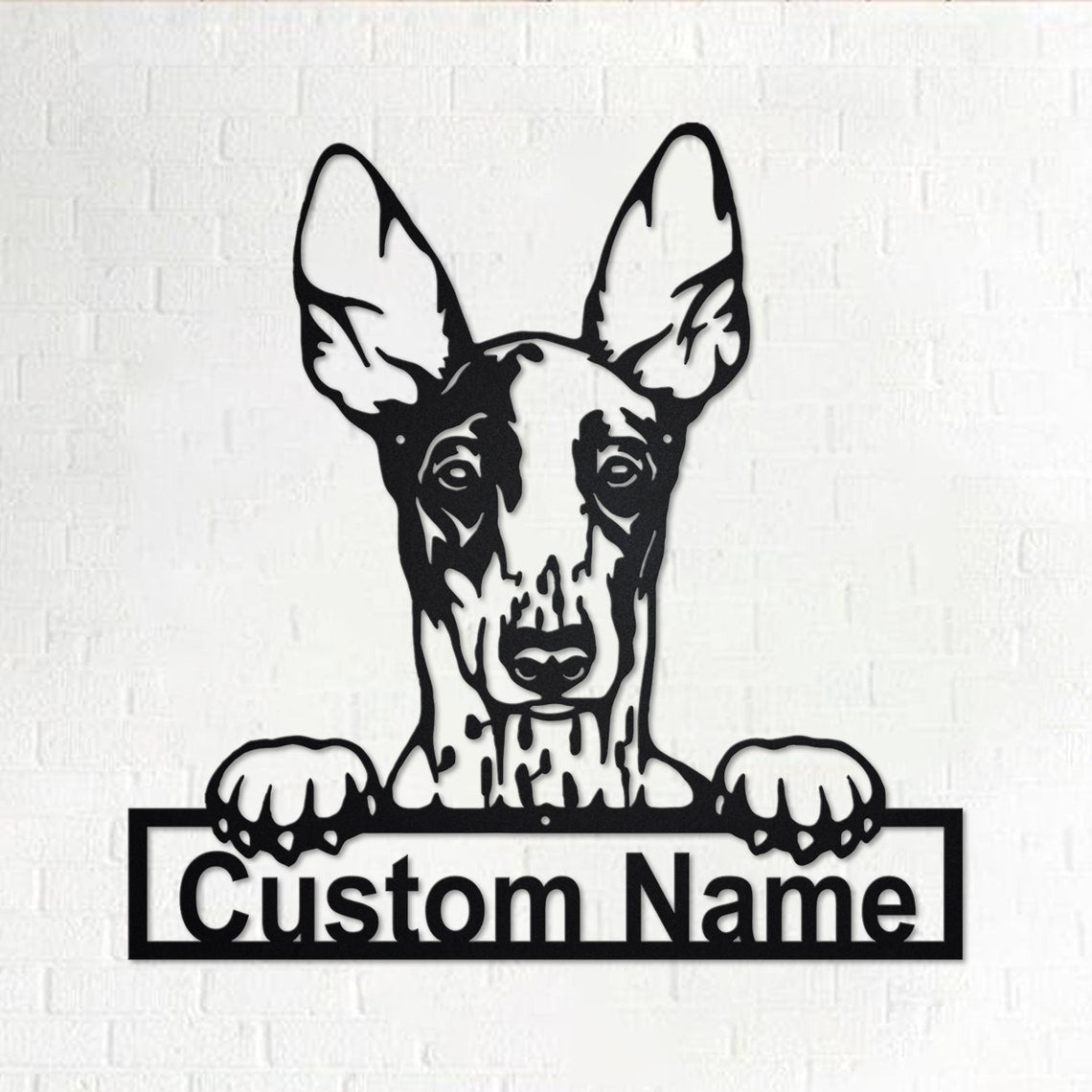 Personalized Custom Ibizan Hound Metal Sign for Dog Lover Custom Name
