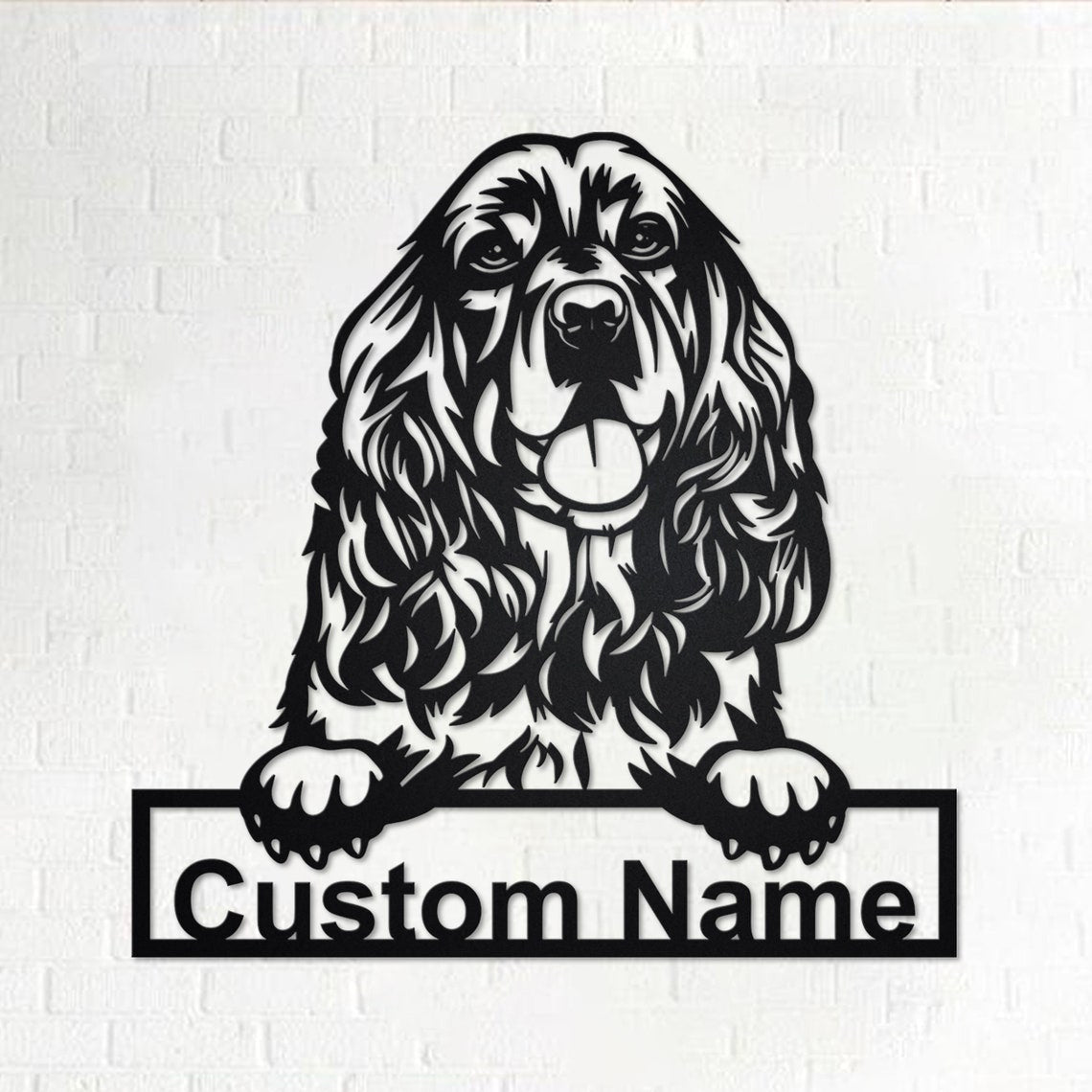 Personalized Custom Cocker Spaniel Metal Sign for Dog Lover Custom Name
