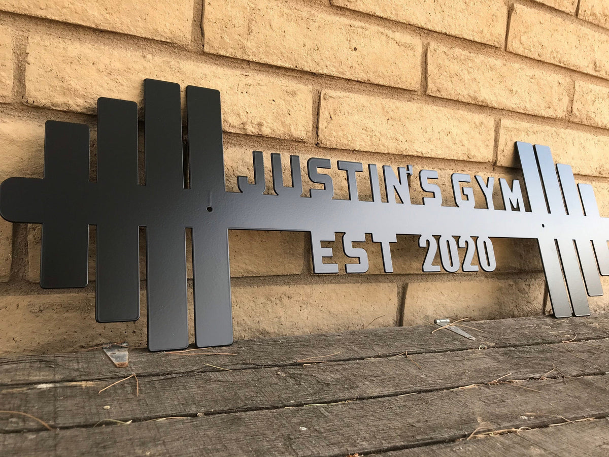 Gym Sign Personalized Home Gym Sign Custom Metal Gym Sign Home Gym Sign Cross Fit Sign
