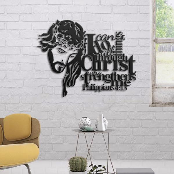 God I Can Do All Things Cut Metal Sign