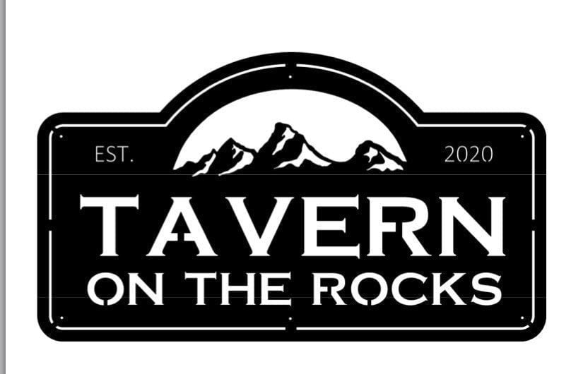 Customizable Sign With Mountains Metal House Sign