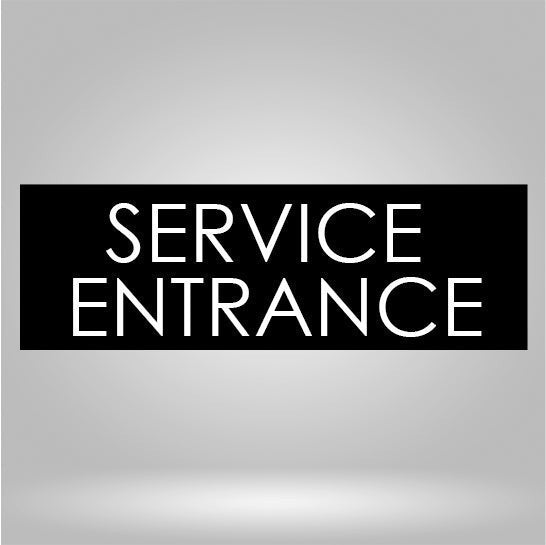 Service Entrance Sign Service Cut Metal Sign Personalized Sign