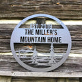 Custom Metal Family Mountain Sign Cut Metal Sign Metal House Sign