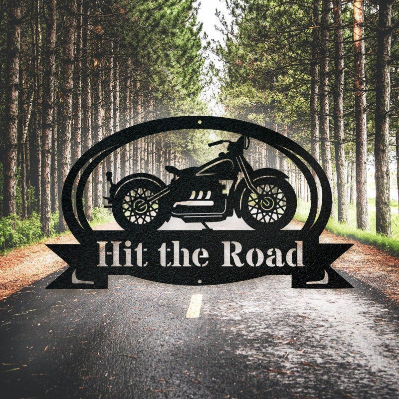 Motorcycle Metal Sign Metal Garage Sign Personalized Metal Art Steel Metal Art Fathers Day Gift Motor Bike Metal Sign