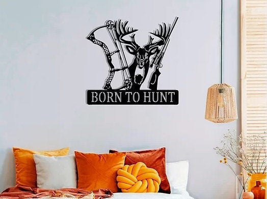 Metal Hunting Sign Hunting Decor Cabin Decor
