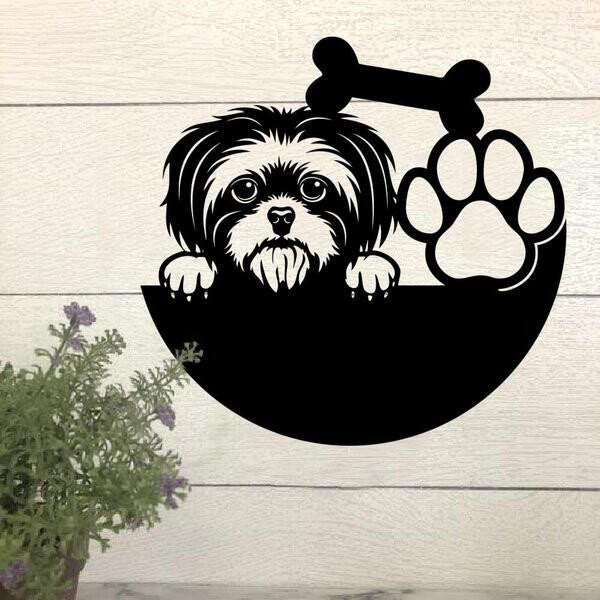 Dog Lovers Funny Welcome To Family Personalized Metal Sign Cut Metal Sign