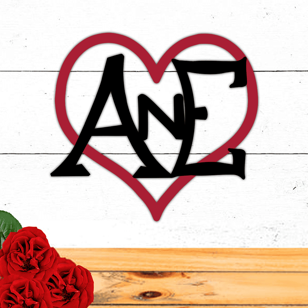 Custom Cut Metal Sign Heart Shape Metal Sign