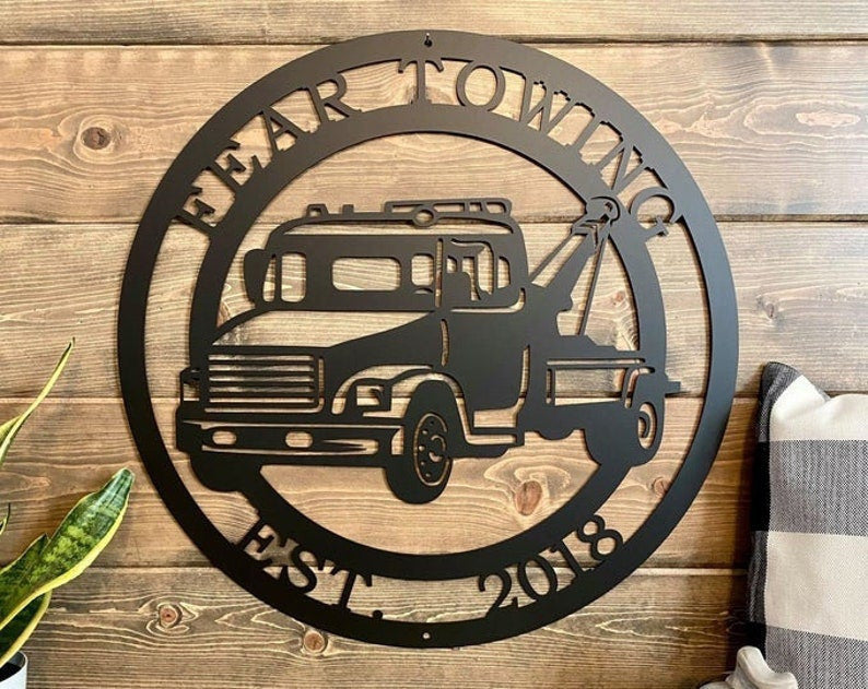 Personalized Tow Truck Sign Custom Metal Sign Gift For Tow Truck Driver