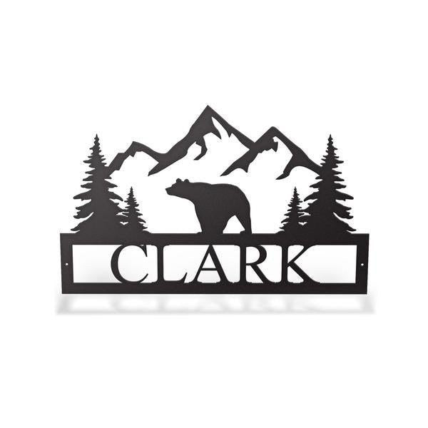 Personalized Rustic Name Sign Cut Metal Sign Metal House Sign