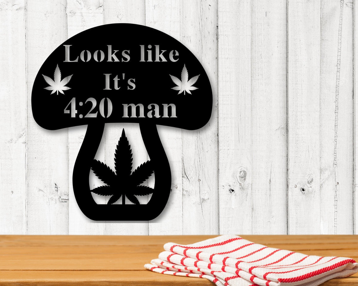 Personalized Mushroom Sign Kitchen Decor Herb Sign Man Cave Mushroom Sign Gift For Him Custom Metal Sign Sign Trees Smoking Sign