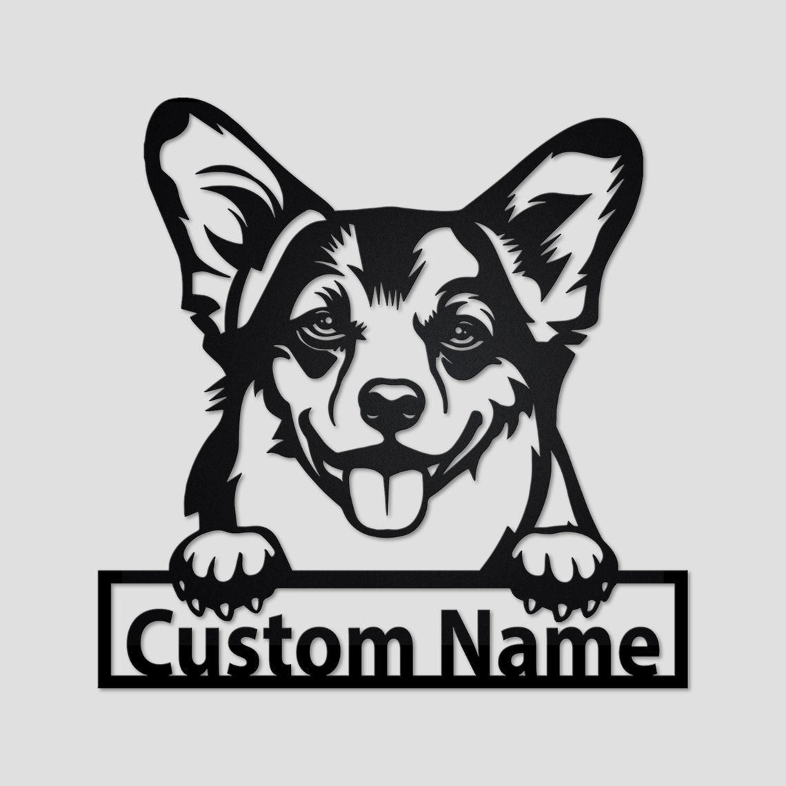 Personalized Custom Welsh Corgi Metal Sign for Dog Lover Custom Name