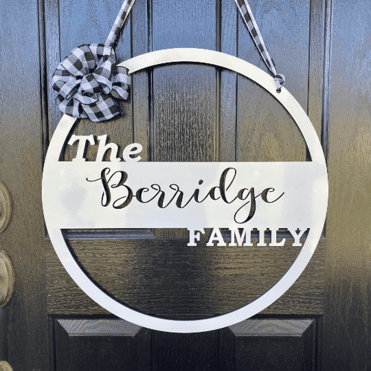 Metal Family Custom Name Sign Cut Metal Sign Metal House Sign