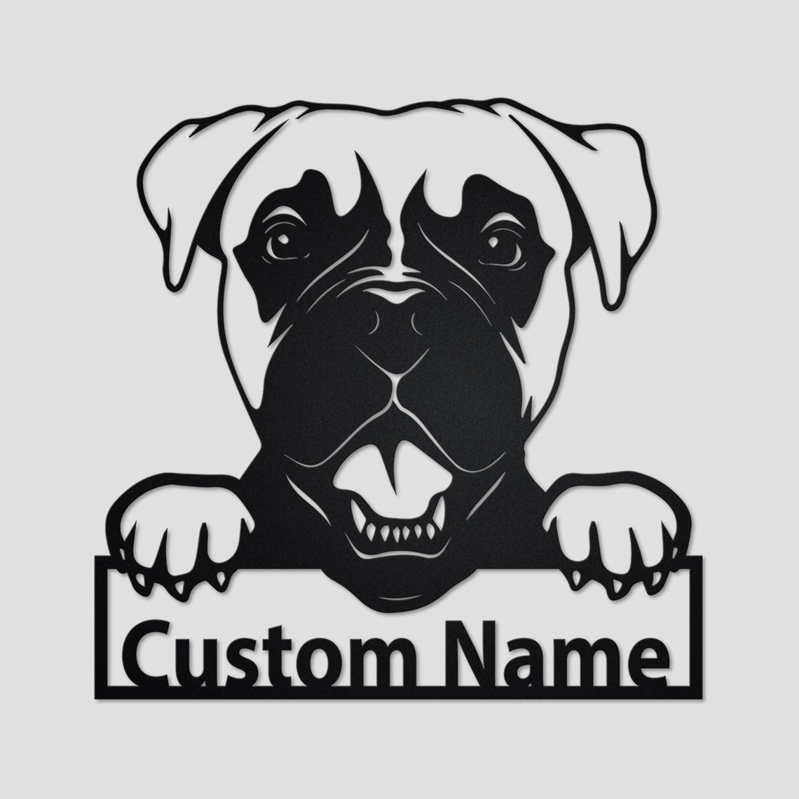 Personalized Custom Boxer Dog Metal Sign for Dog Lover Custom Name
