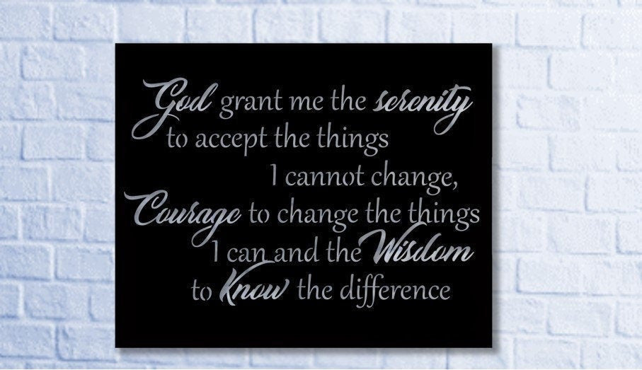 The Serenity Prayer Metal Sign Metal Sign Cut Metal Sign Wall Decor