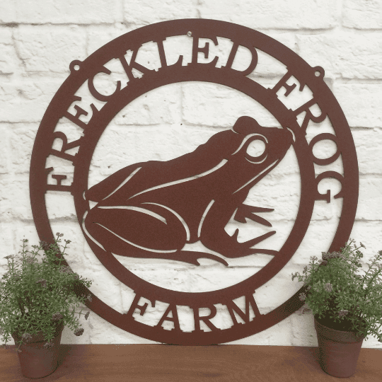 Tree Frog Sign Cut Metal Sign Metal House Sign