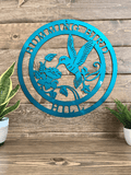 Personalized Metal Hummingbird Sign Cut Metal Sign Metal House Sign