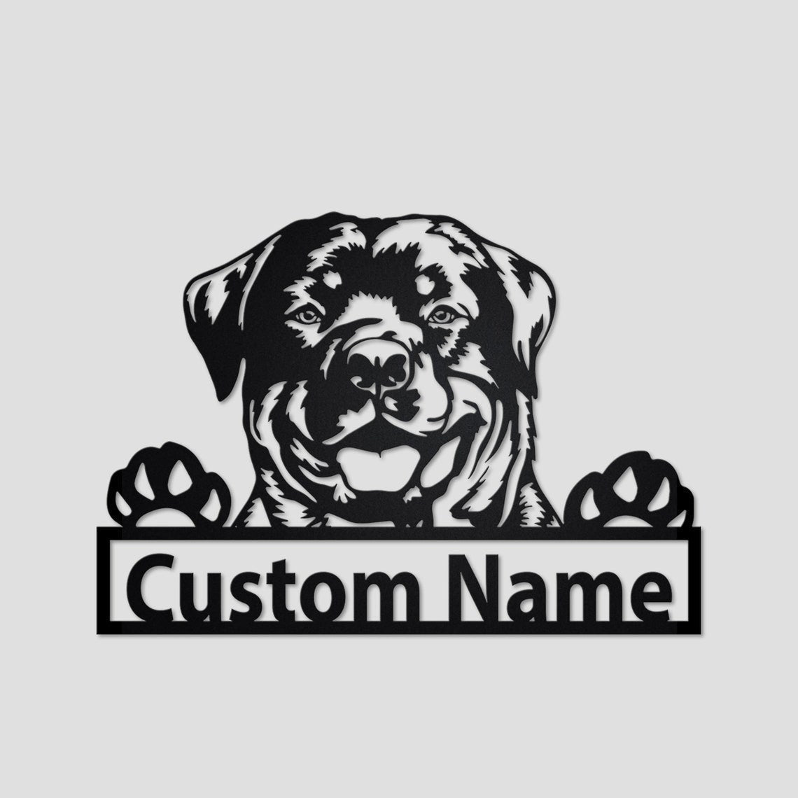Personalized Custom Rottweiler Metal Sign for Dog Lover Custom Name