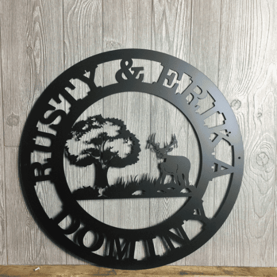 Custom Deer Hunting Sign Cut Metal Sign Metal House Sign