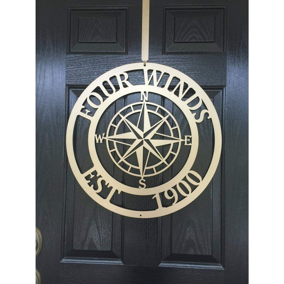 Personalized Nautical Compass Sign Cut Metal Sign Metal House Sign