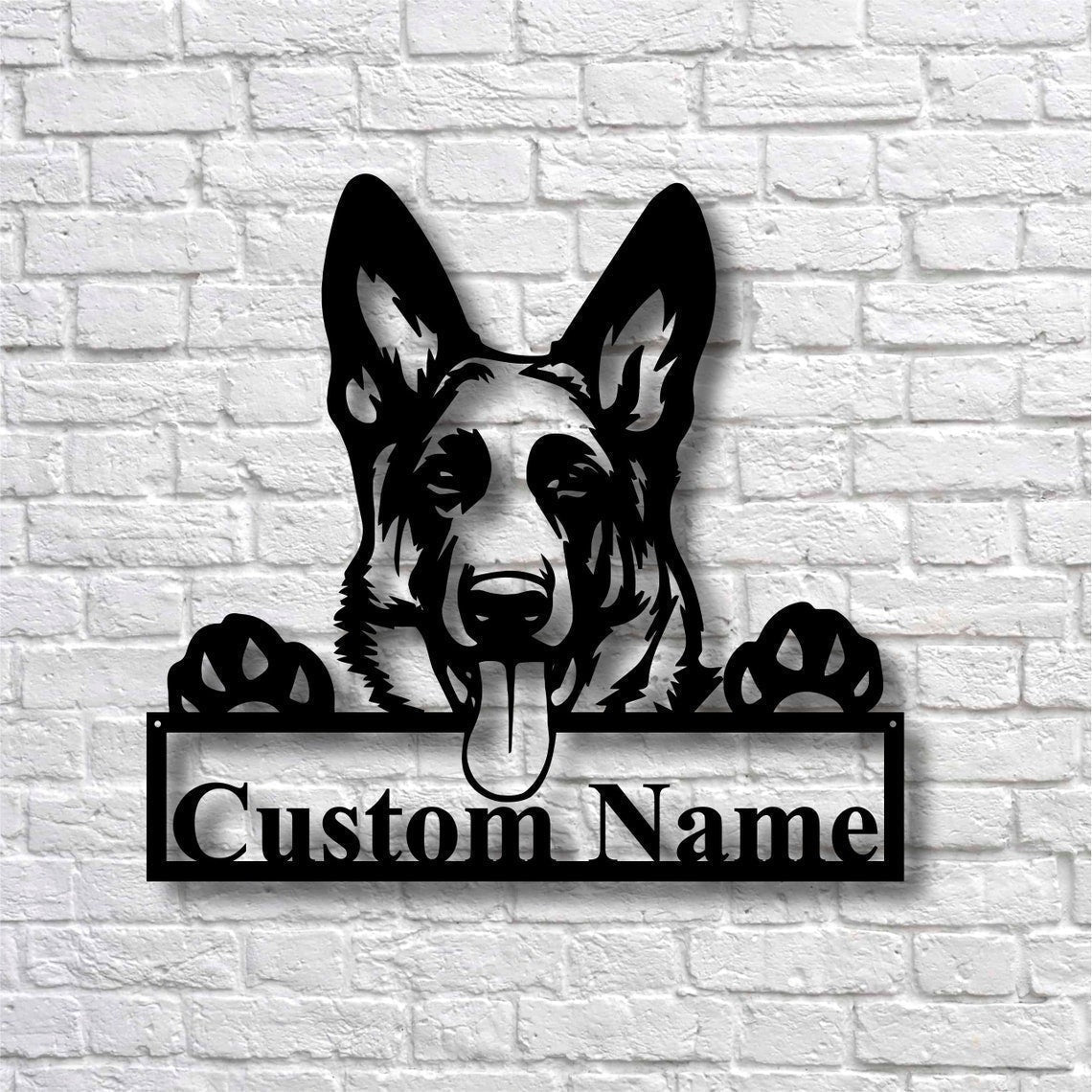 Personalized Custom German Shepherd Dog Metal Sign for Dog Lover Custom Name