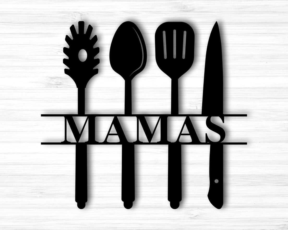Personalized Kitchen Sign Metal Kitchen Tool Sign Custom Kitchen Sign
